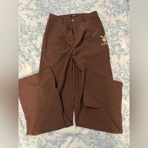 Playboy Brown Dress Pants with Straight Leg
